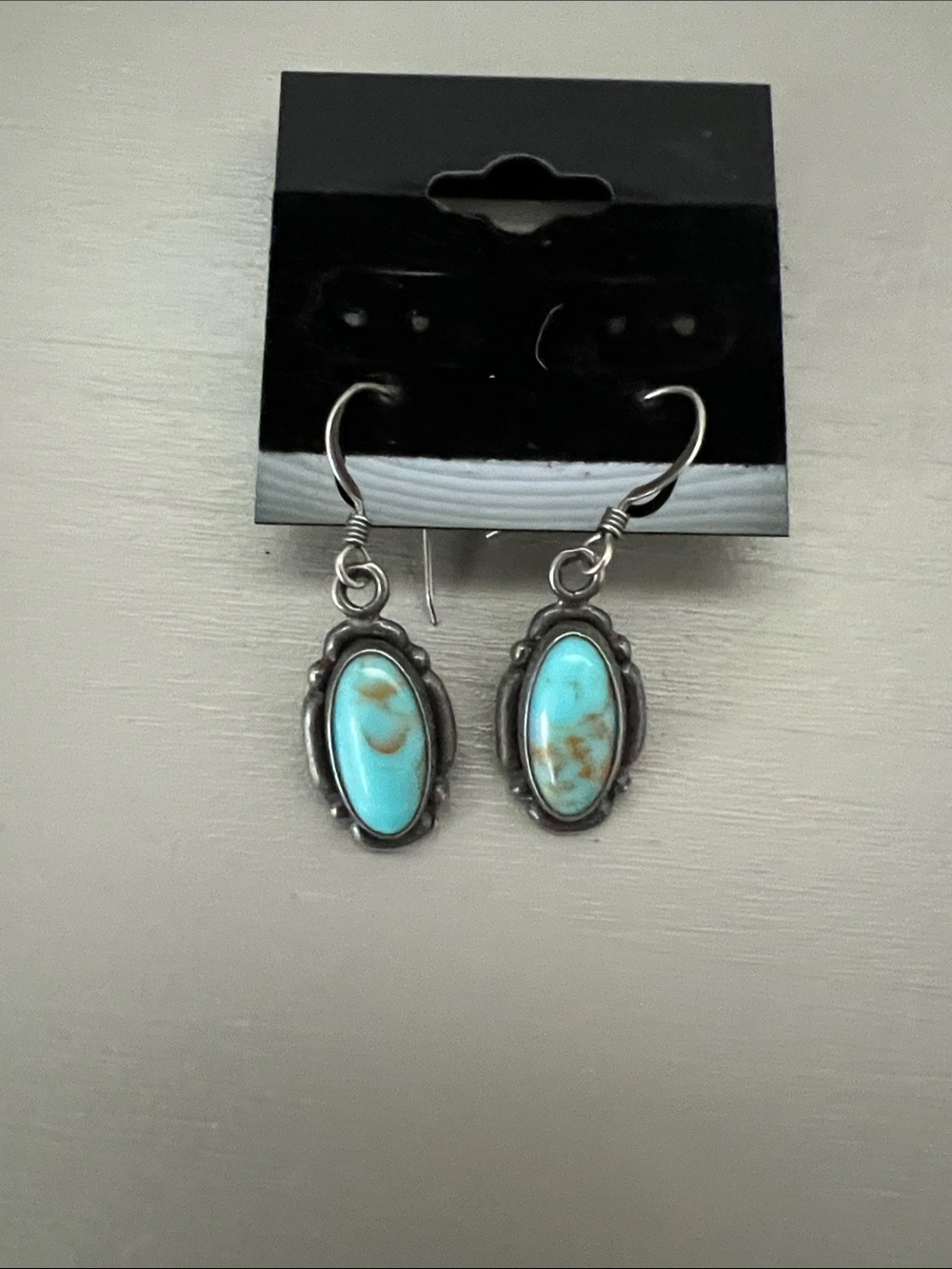 Oval Turquoise stone in sterling silver